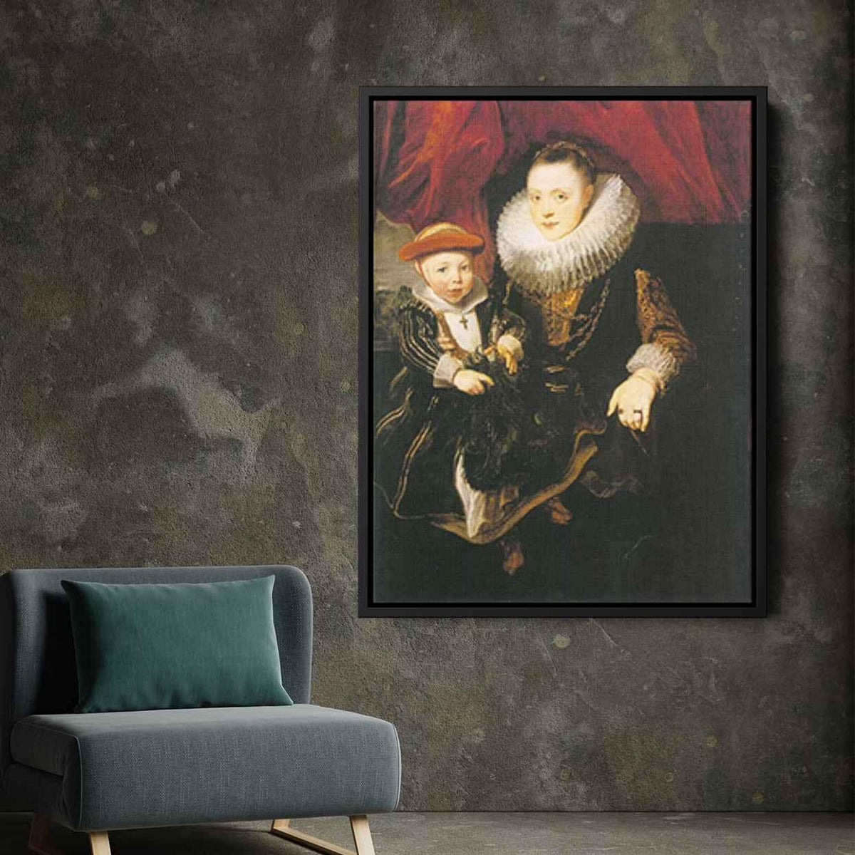 Young Woman with a Childby Anthony van Dyck Canvas Print