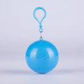 Hooded Disposable Rain Poncho, Waterproof Tear-Resistant Portable Raincoat with Keychain Ball