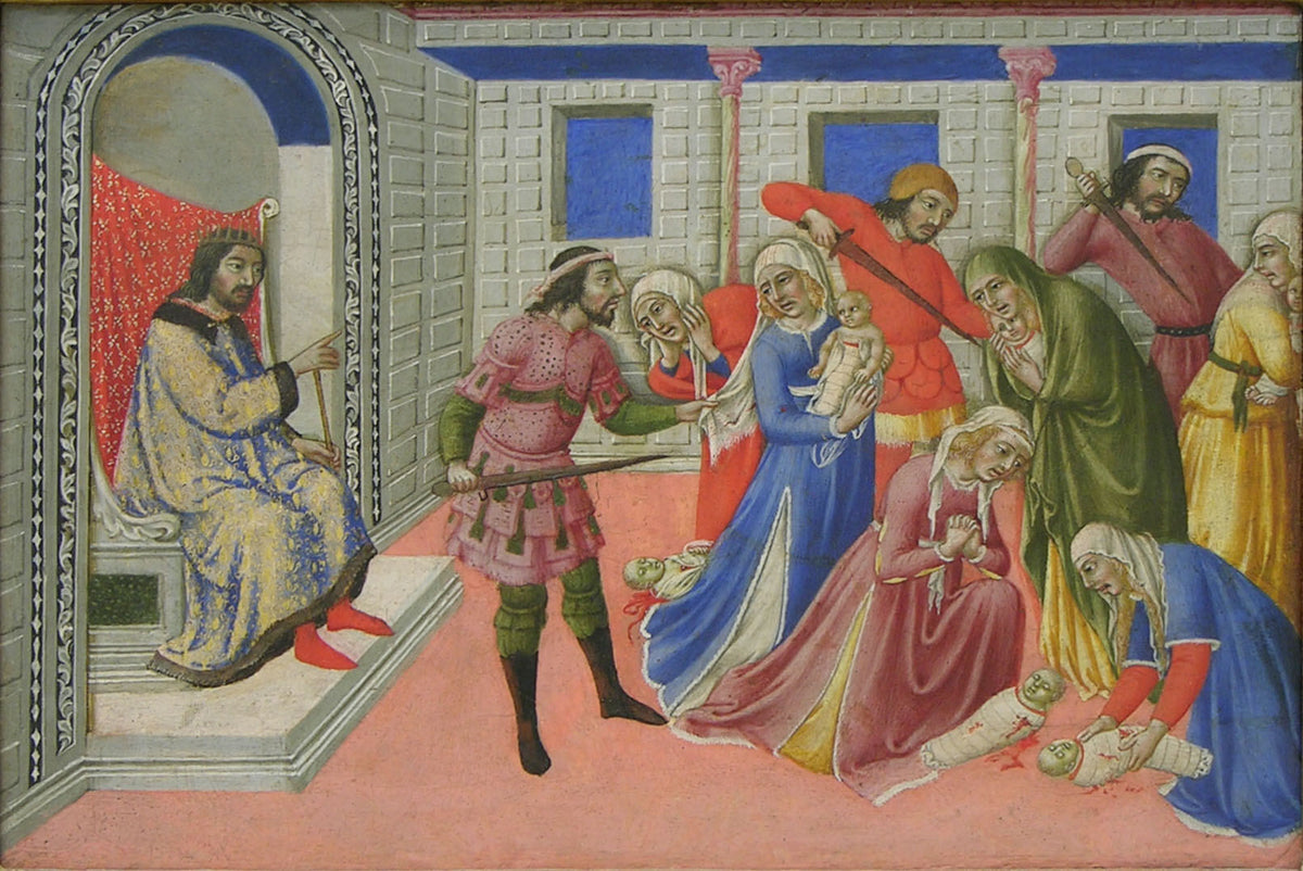 The Massacre of the Innocents by Sano di Pietro (Ansano di Pietro di Mencio) - Tempera canvas print
