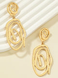 Geometric Hollow Drop Earrings Earrings Accessories