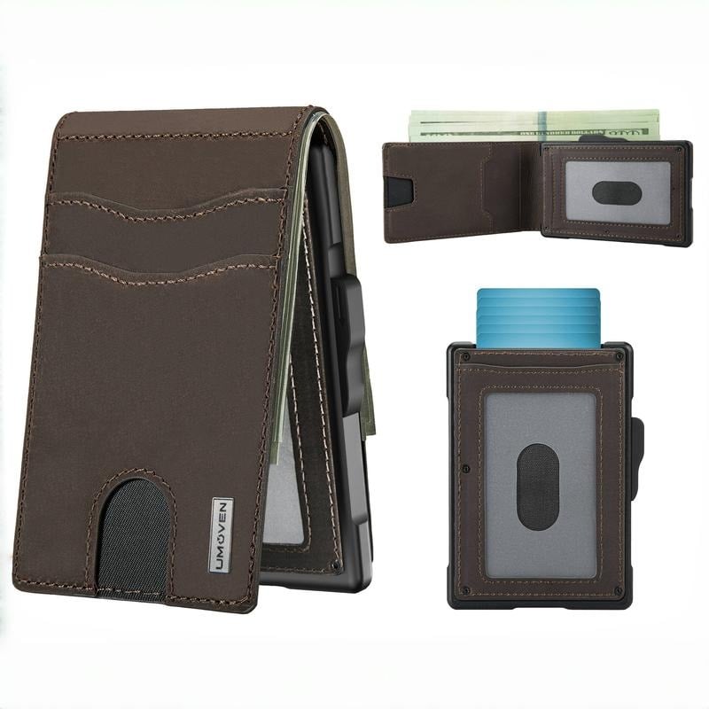 💳Wallet for Men - Pop Up Case, Cash Slot, and Credit Card Slot - Slim Aluminum Wallet with RFID Blocking