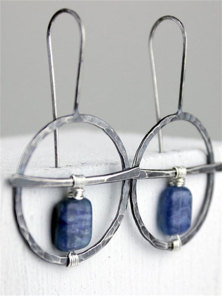 Vintage Handmade Natural Lazuli Earrings