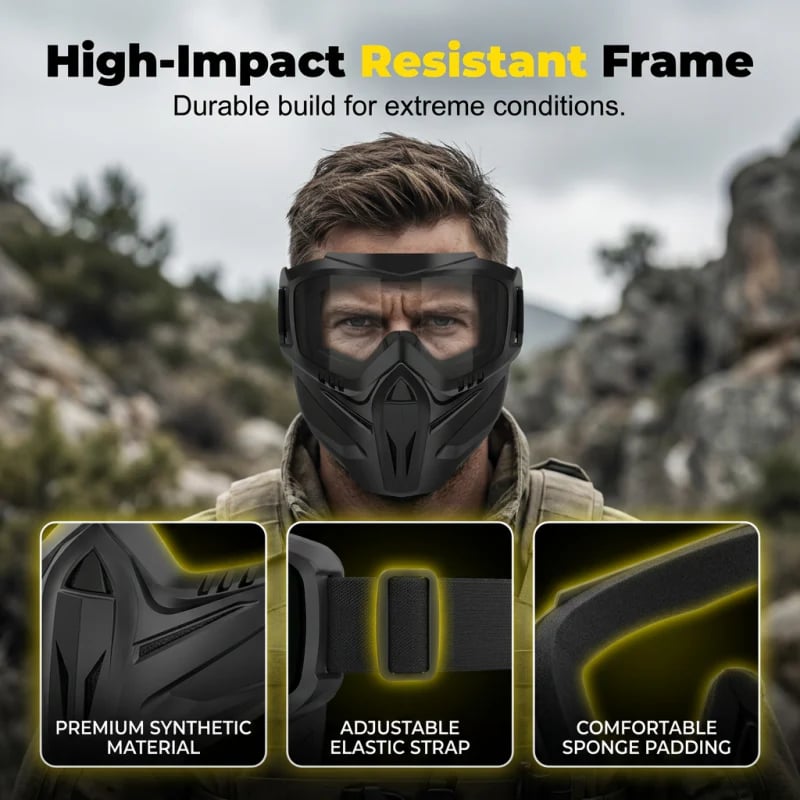 🔥LIMITED-TIME 46% OFF - Detachable Full Face Goggle Mask