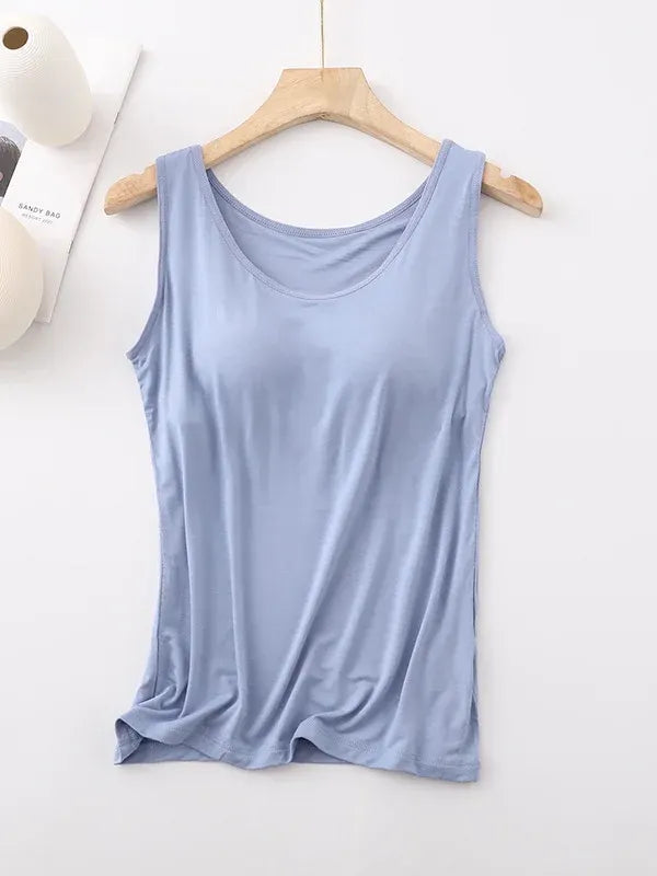 Casual Crew Neck Loose Tank Top