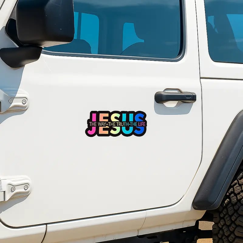 🔥Last Day 49% OFF - ✝️Bumper Stickers Jesus The Way The Truth The Life Christian Vinyl Decal