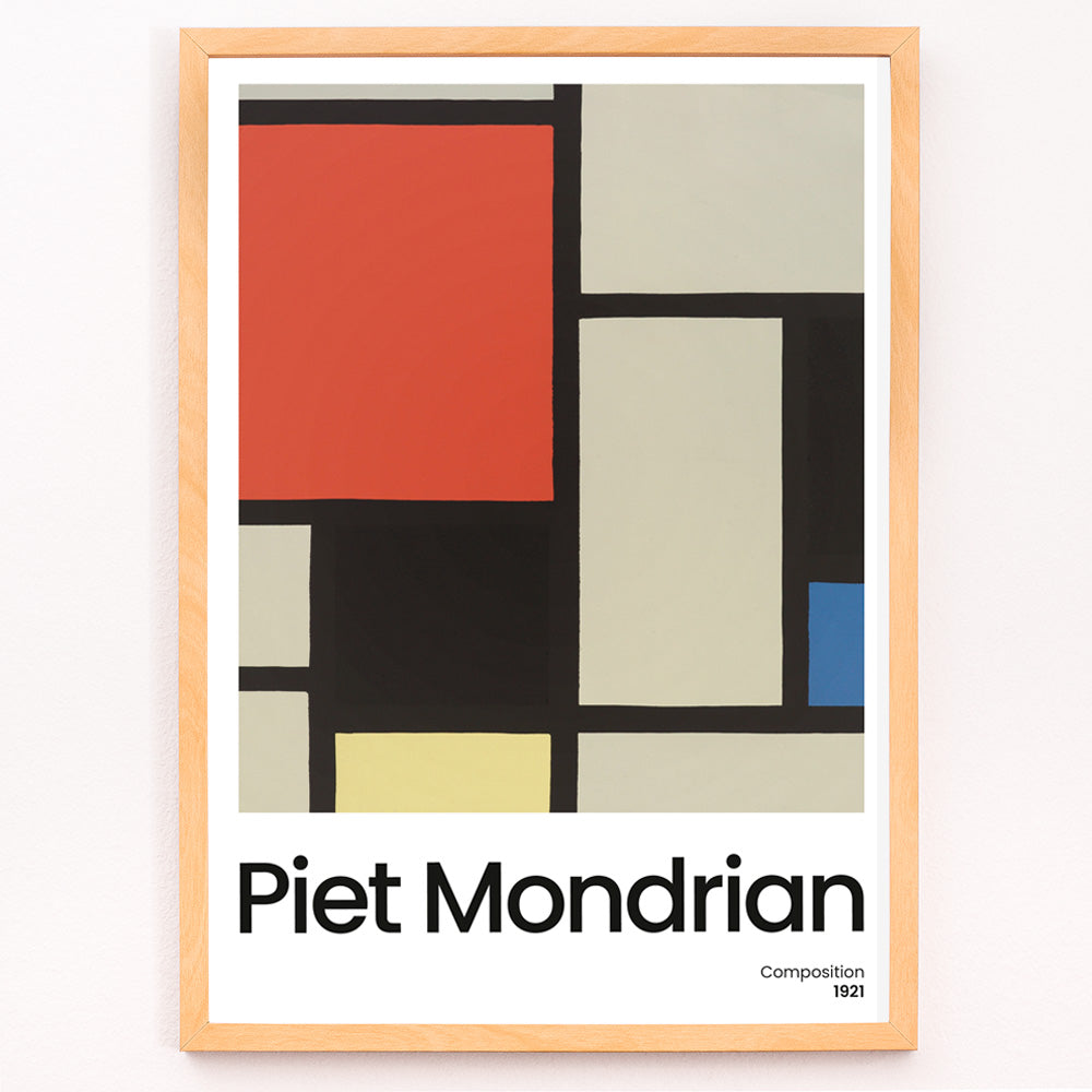 Composition avec grand plan rouge Canvas Print