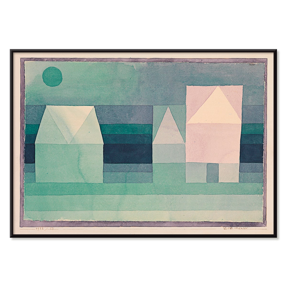 Trois maisons Canvas Print