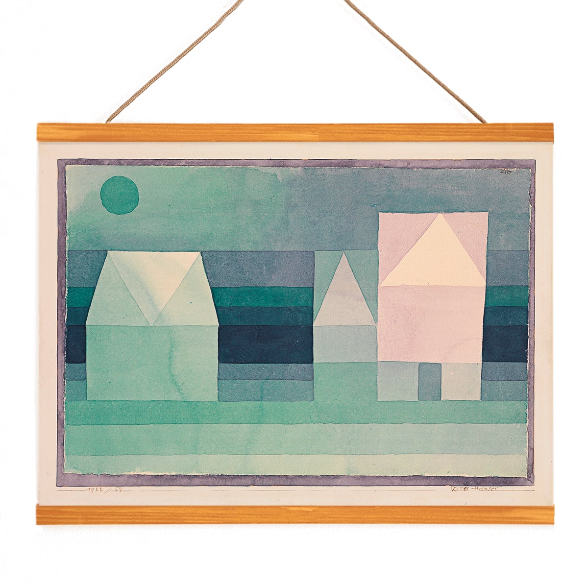 Trois maisons Canvas Print