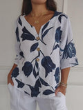 🔥HOT SALES 49% OFF🌷Printed V-neck Tunic Top🌷
