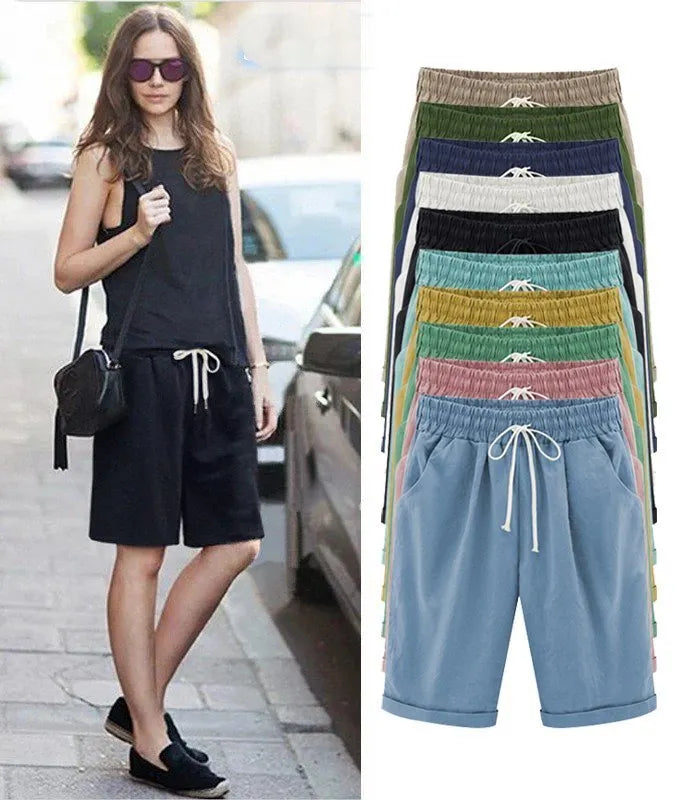 (🔥Summer Hot Sale -48% OFF🔥)Elastic Waist Casual Comfy Summer Shorts(BUY 3GET FREE SHIPPING)