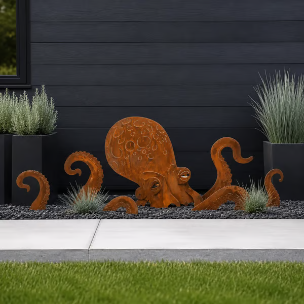 🔥2026 Hot Sale - 🐙Rust Patina Giant Squid Garden Sculpture