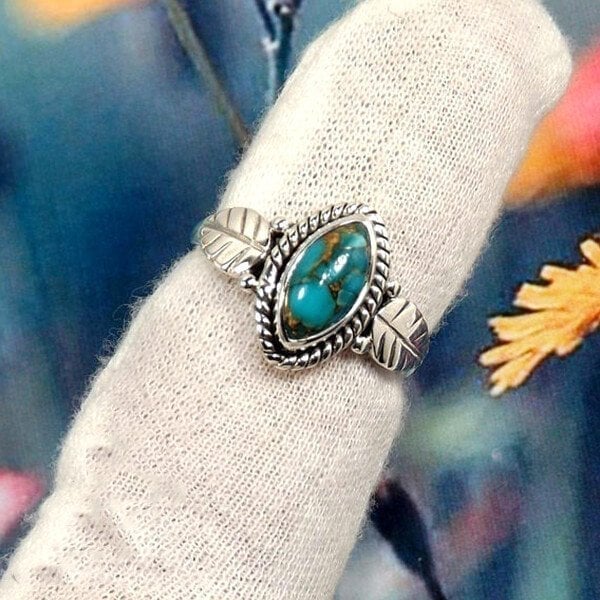 🔥Last Day 75% OFF🎁Vintage Turquoise Leaf Ring