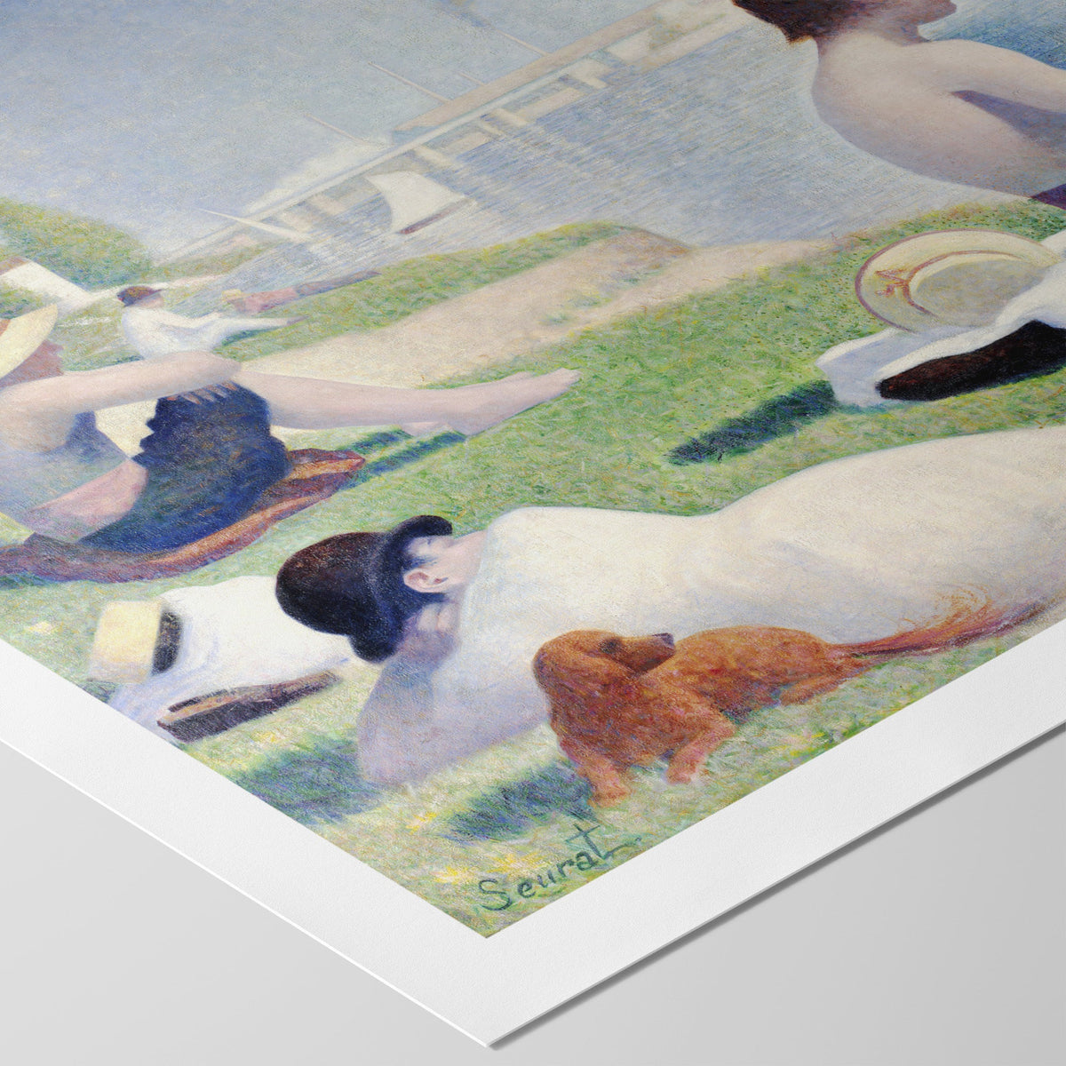 Bathers at Asnières Canvas Print