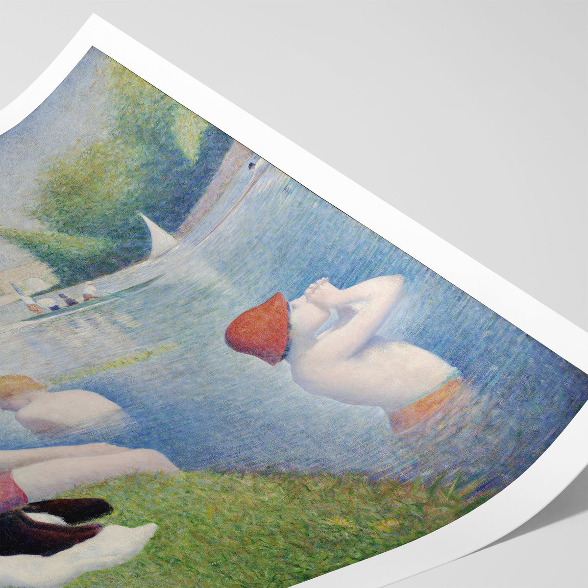 Bathers at Asnières Canvas Print
