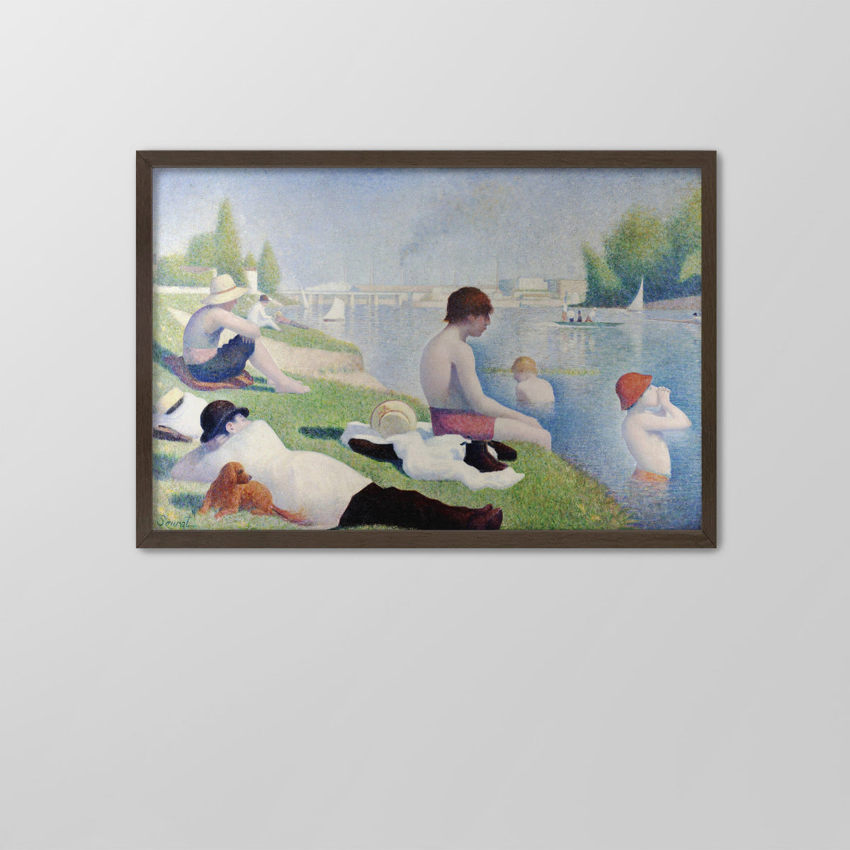 Bathers at Asnières Canvas Print