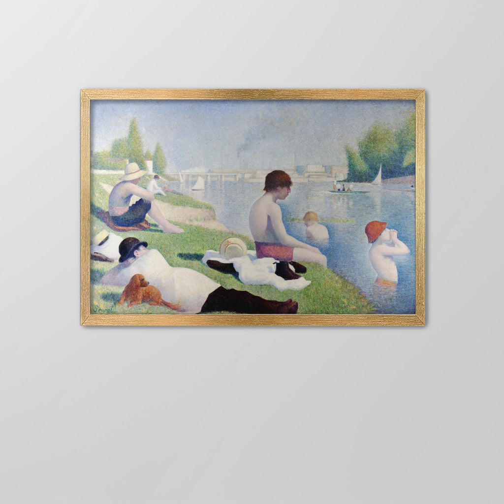 Bathers at Asnières Canvas Print
