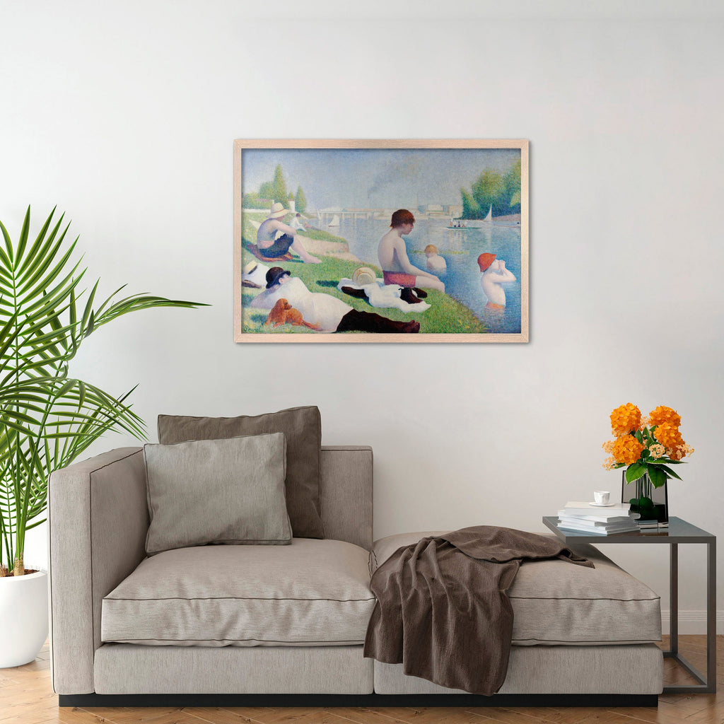 Bathers at Asnières Canvas Print