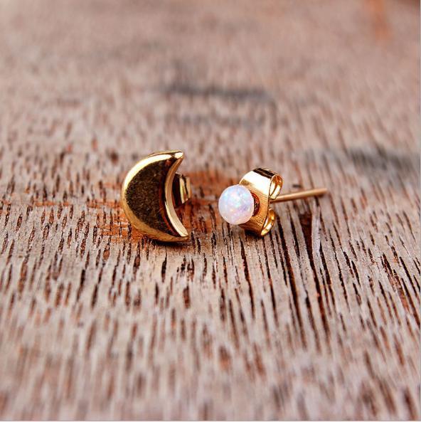 Moon Sun Star Stud Earrings