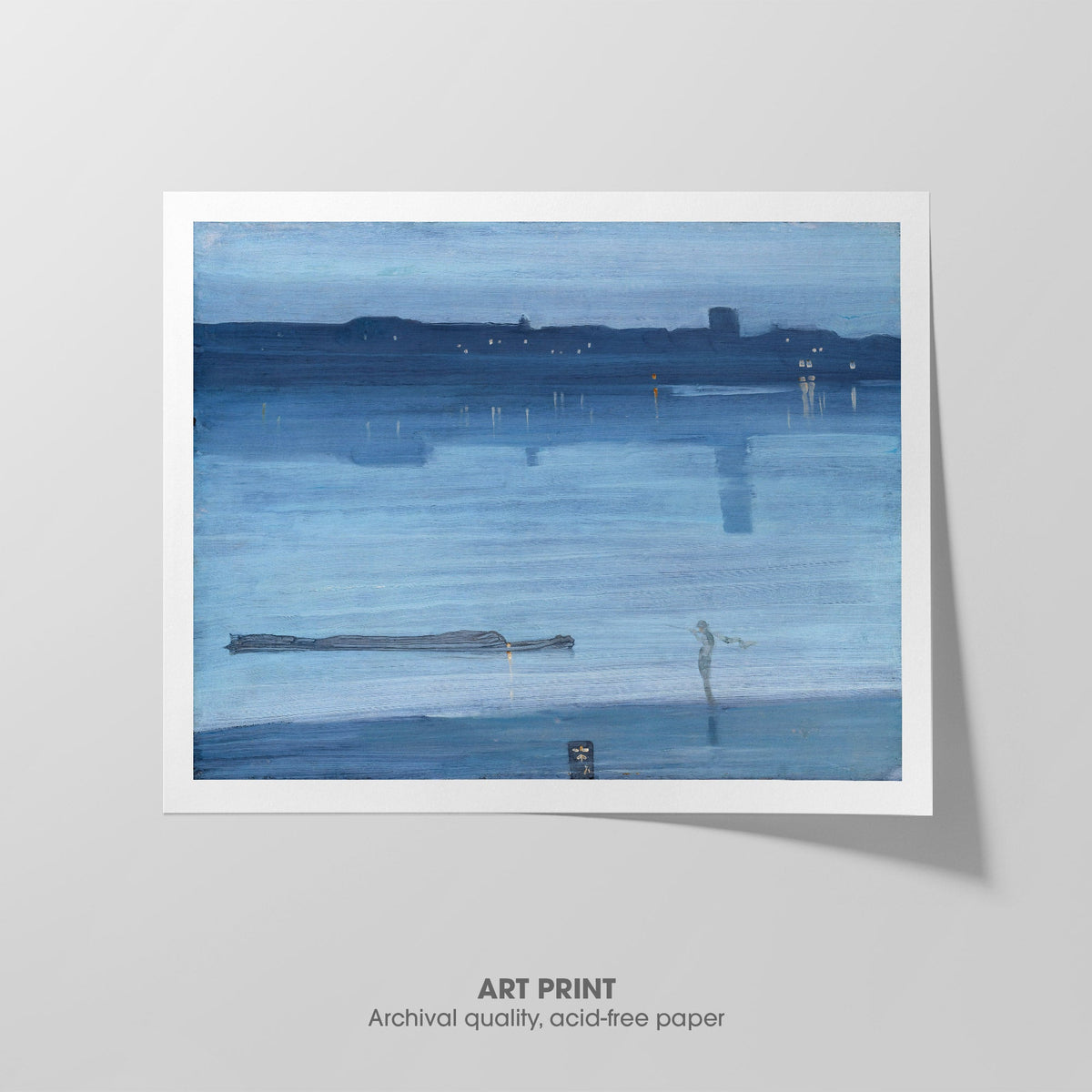 Blue and Silver, Chelsea  Whistler  Art Print by Without A Frame - Oil Painting canvas print