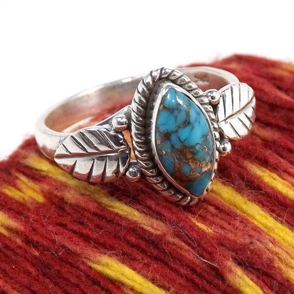 🔥Last Day 75% OFF🎁Vintage Turquoise Leaf Ring