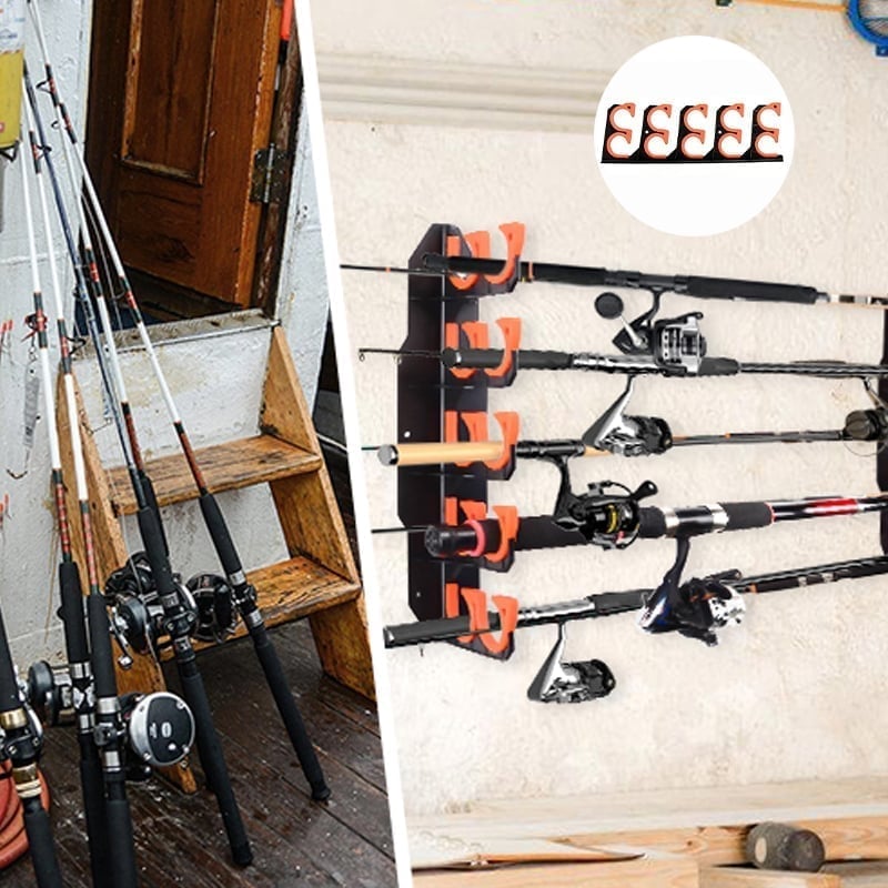 Wall & Ceiling Mounted Fishing Rod Rack – Space-Saving Storage for Rods & Combos 🎣🔩