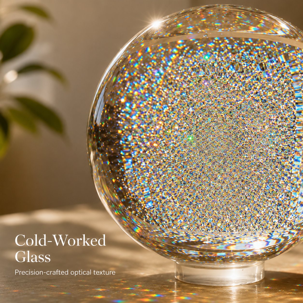 🔥Holographic Refraction Art Sphere – Premium Optical Glass Light Prism Decor for Home & Office