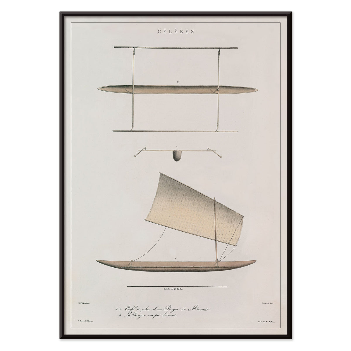 Pirogue de Célèbes Canvas Print