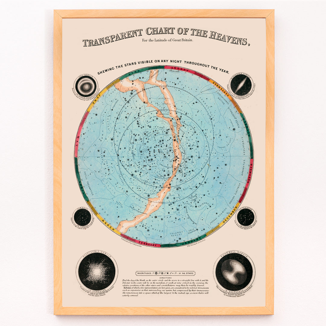 Carte transparente des cieux Canvas Print