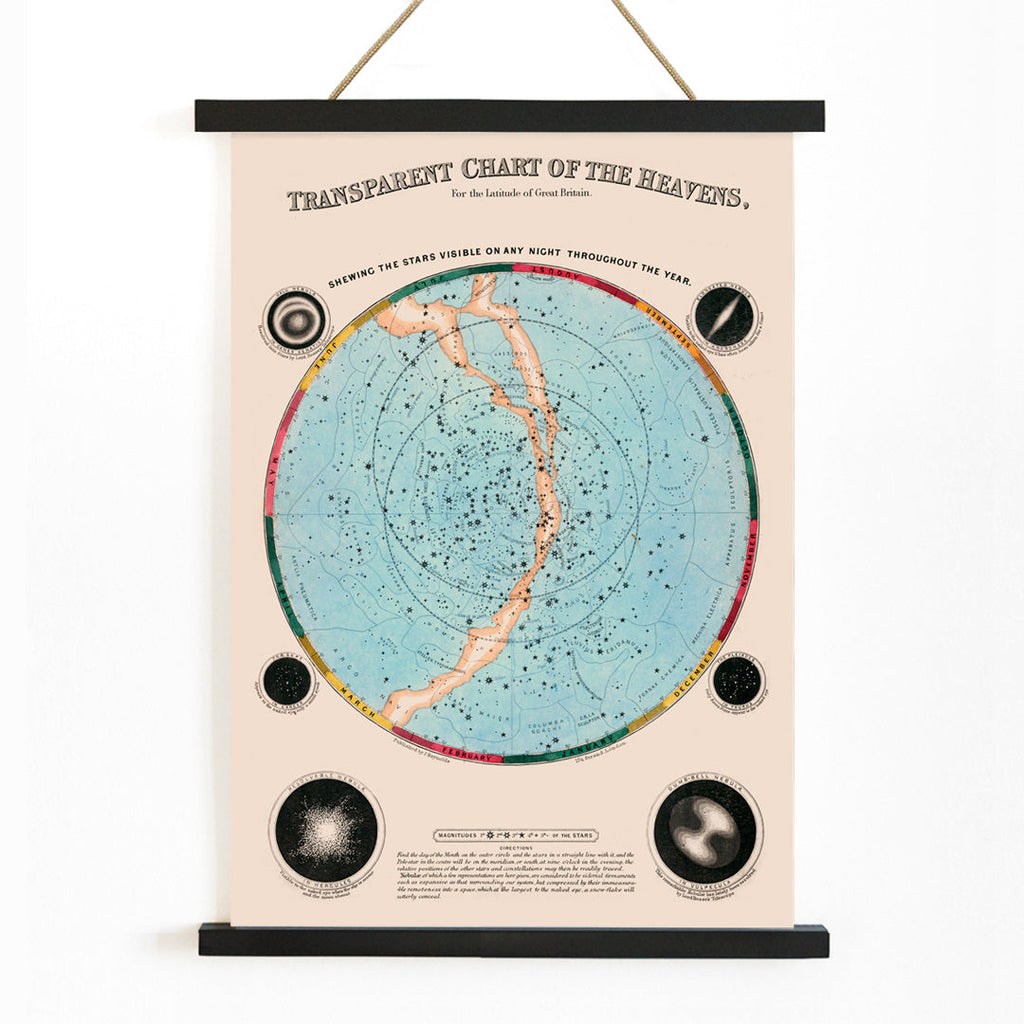 Carte transparente des cieux Canvas Print