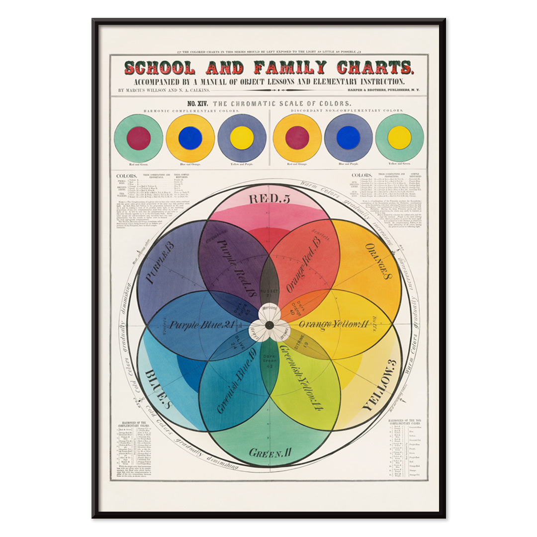 Échelle chromatique des couleurs Canvas Print
