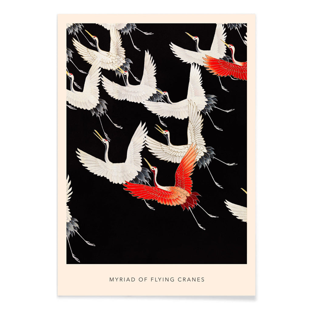 Myriade de grues en vol Canvas Print