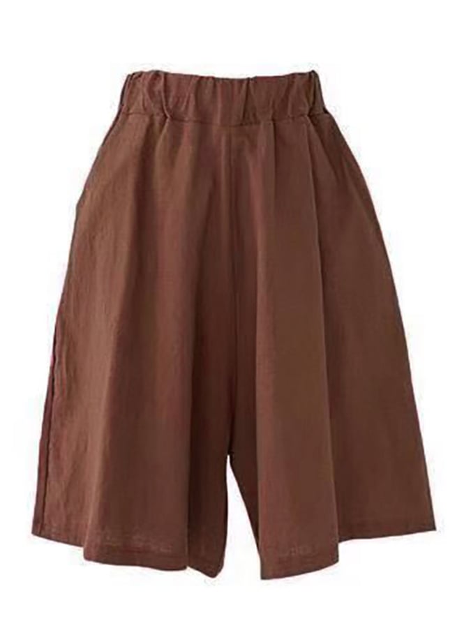 Women's Solid Color Simple Loose Casual Shorts