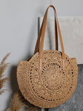 Women's Large Capacity Beach Resort Straw Bag
