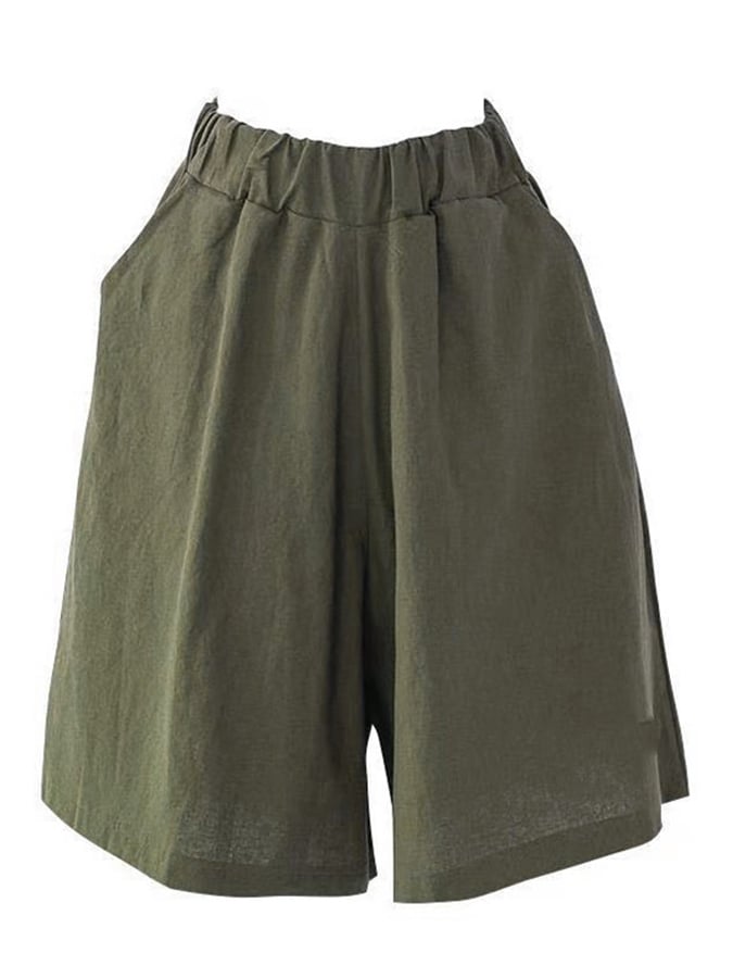 Women's Solid Color Simple Loose Casual Shorts