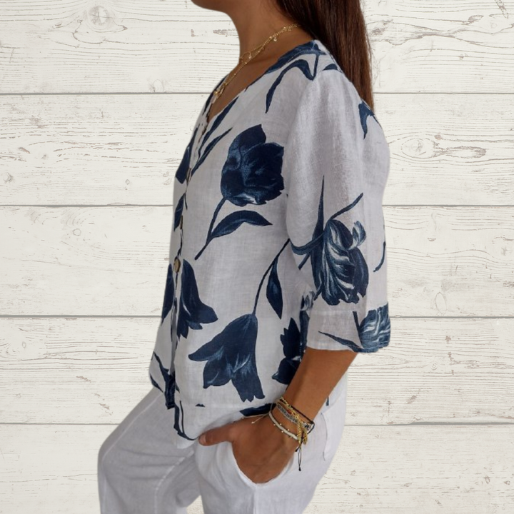 🔥HOT SALES 49% OFF🌷Printed V-neck Tunic Top🌷