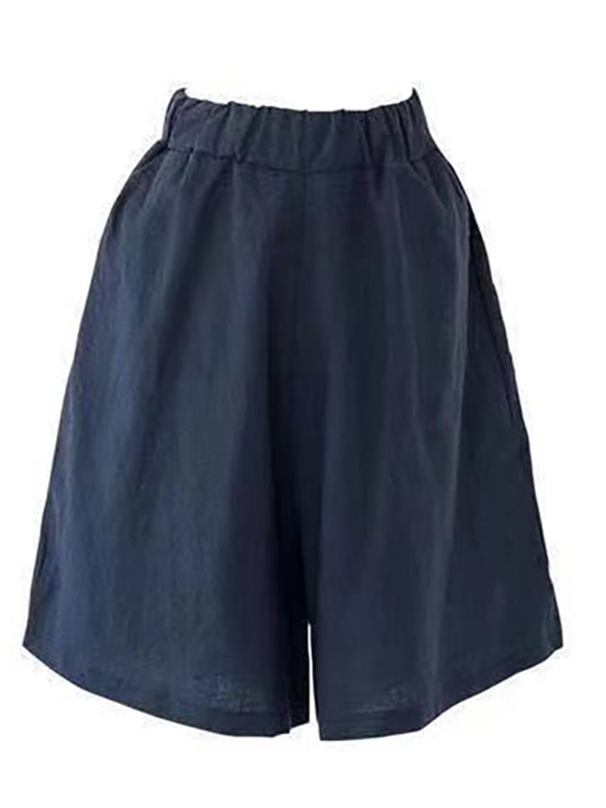 Women's Solid Color Simple Loose Casual Shorts