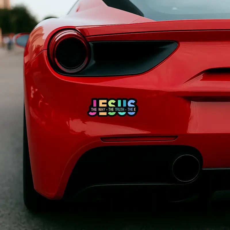 🔥Last Day 49% OFF - ✝️Bumper Stickers Jesus The Way The Truth The Life Christian Vinyl Decal