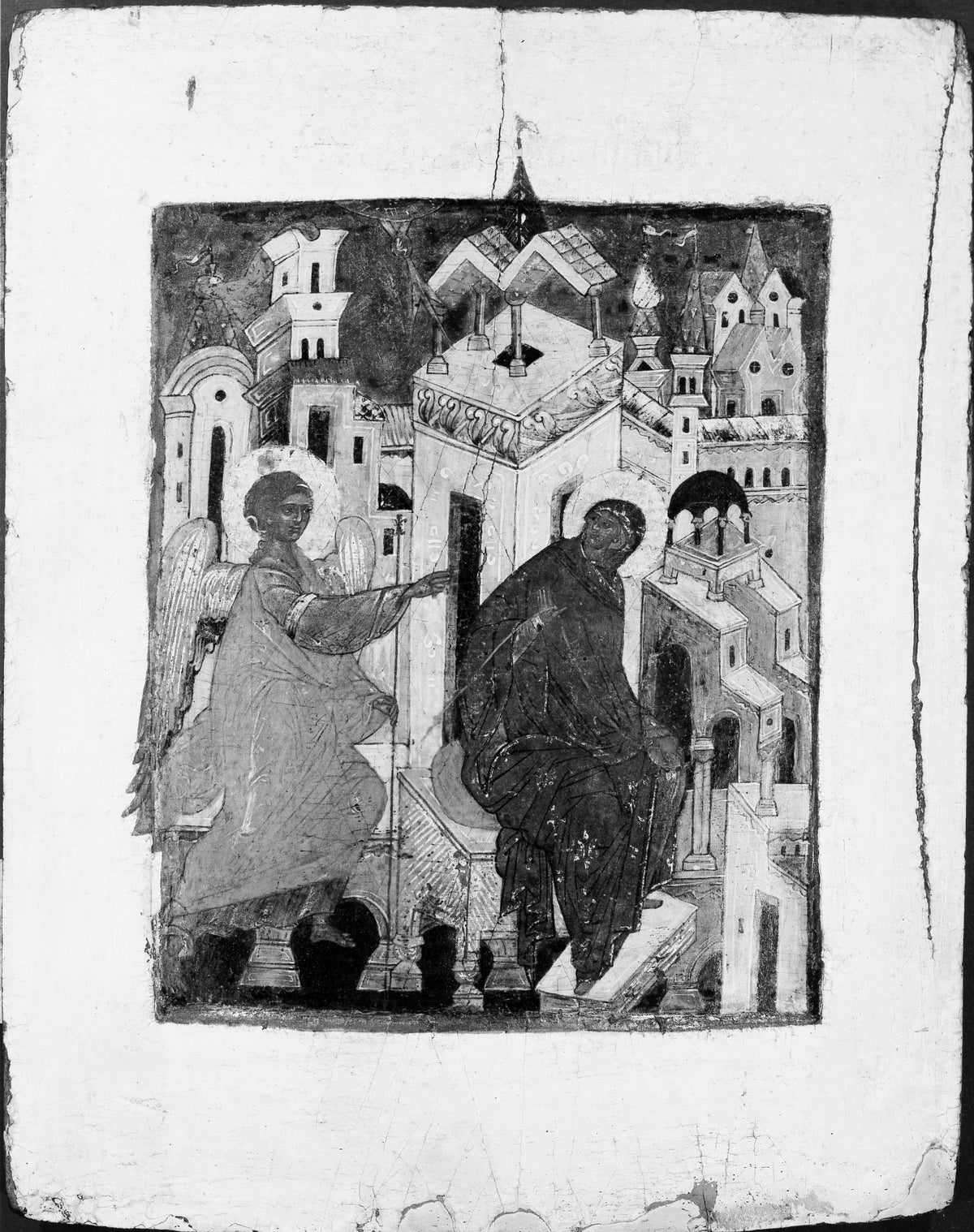 The Annunciation by Russian Painter - Tempera canvas print