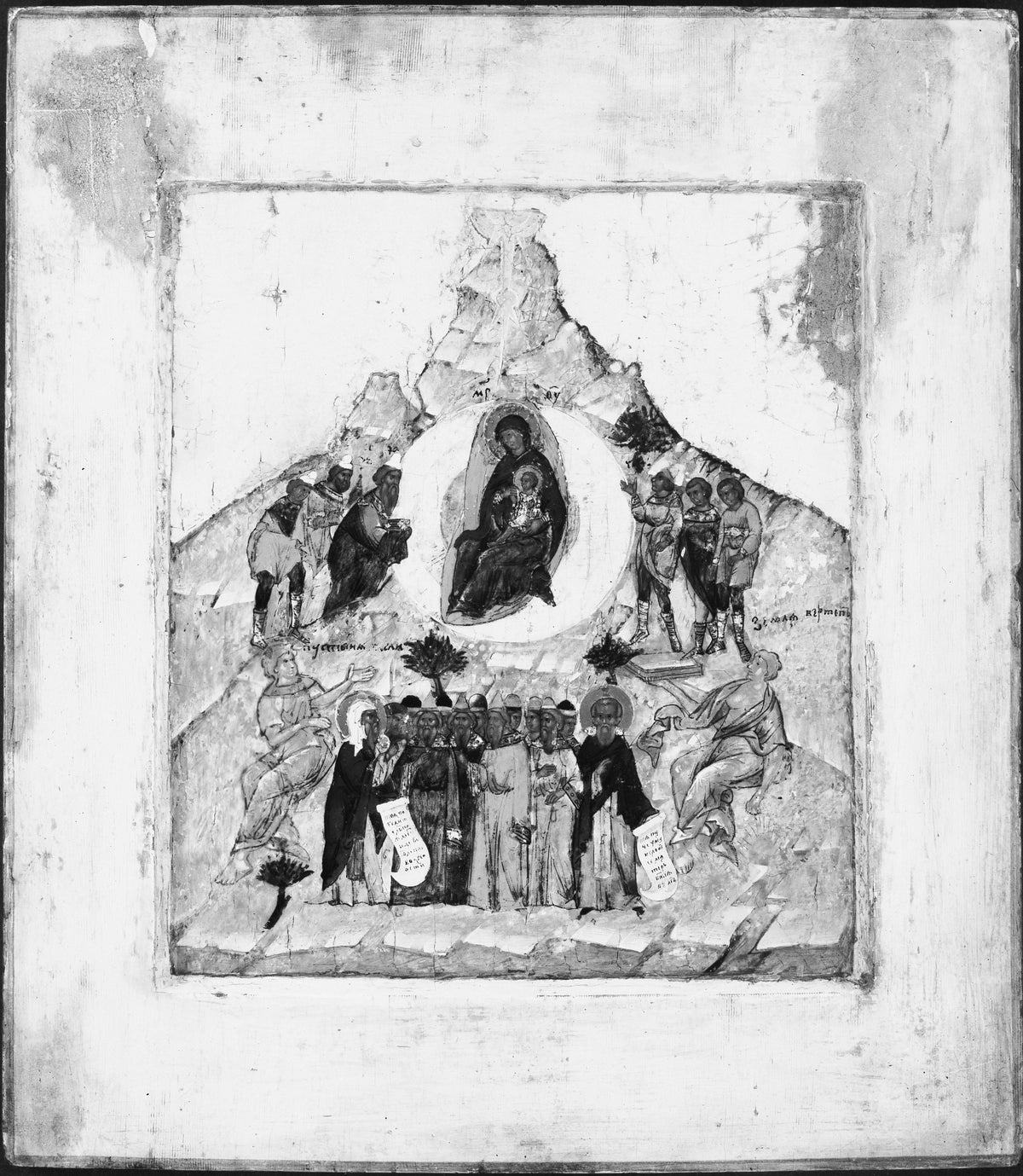 The Congregation of the Mother of God by Russian Painter - Tempera canvas print