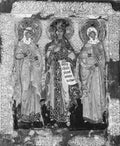Three Female Saints by Russian Painter - Tempera canvas print