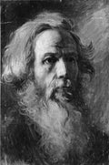 Head of a Man by Vasilii Grigorievich Perov - Realist canvas print