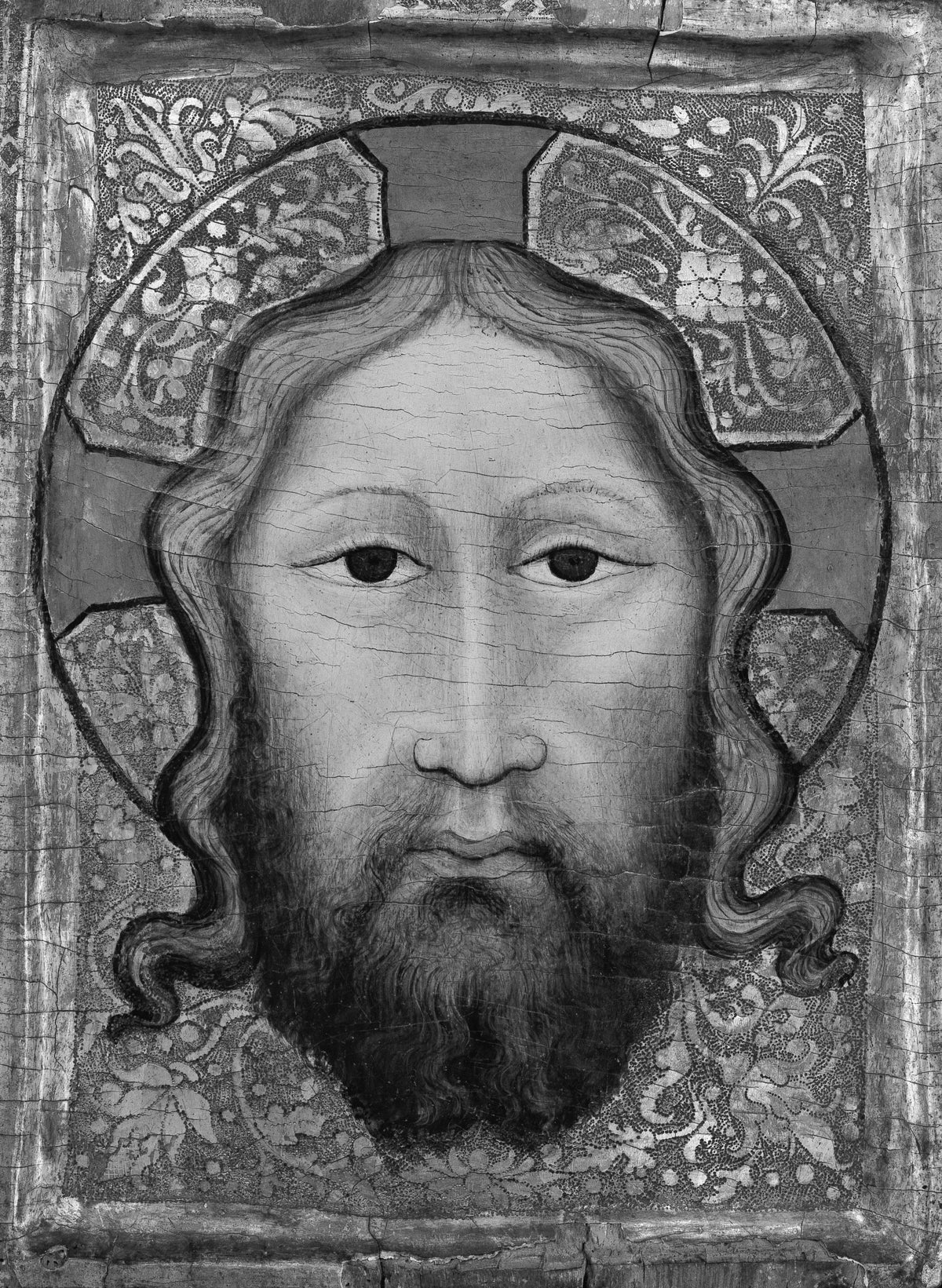 Head of Christ by European Painter - Tempera canvas print