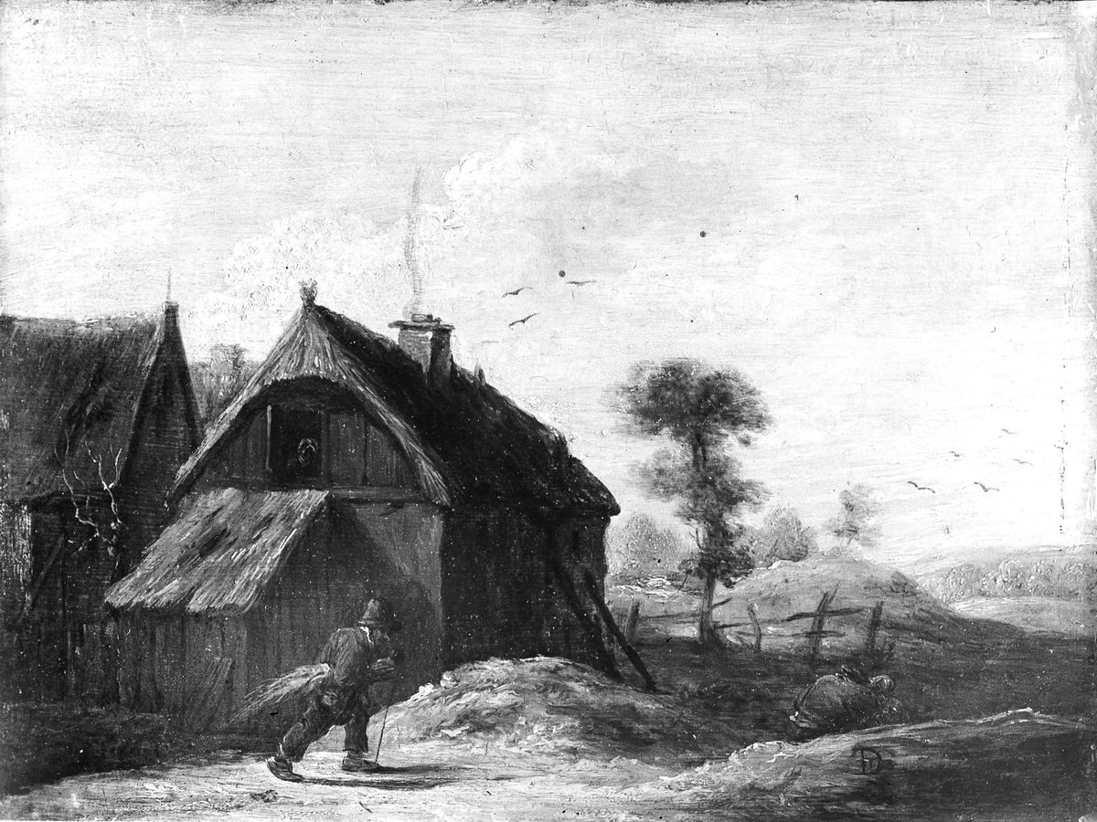 Landscape with Thatched Cottages by David Teniers the Younger - Classic Art canvas print