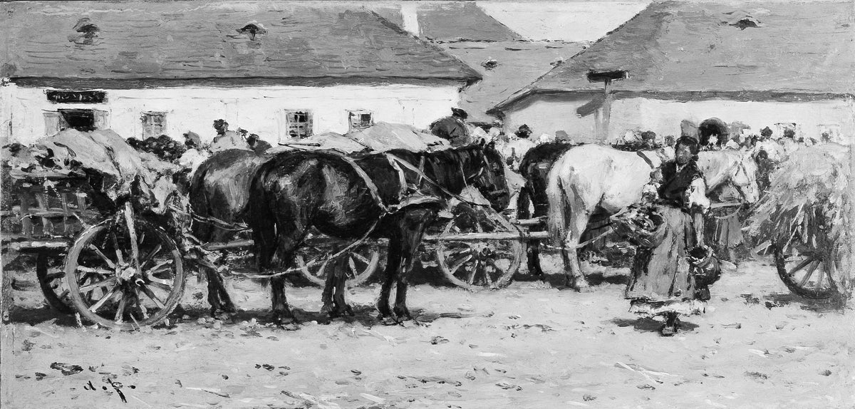 Market Scene by August Xaver Karl von Pettenkofen - Classic Art canvas print