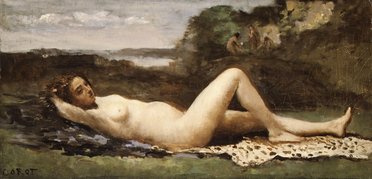 Bacchante in a Landscape by Camille Corot - Realist canvas print