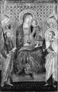 Madonna and Child Enthroned with Saints Peter and Paul and Angels by Lippo Vanni (Lippo Vanni di Giovanni) - Tempera canvas print