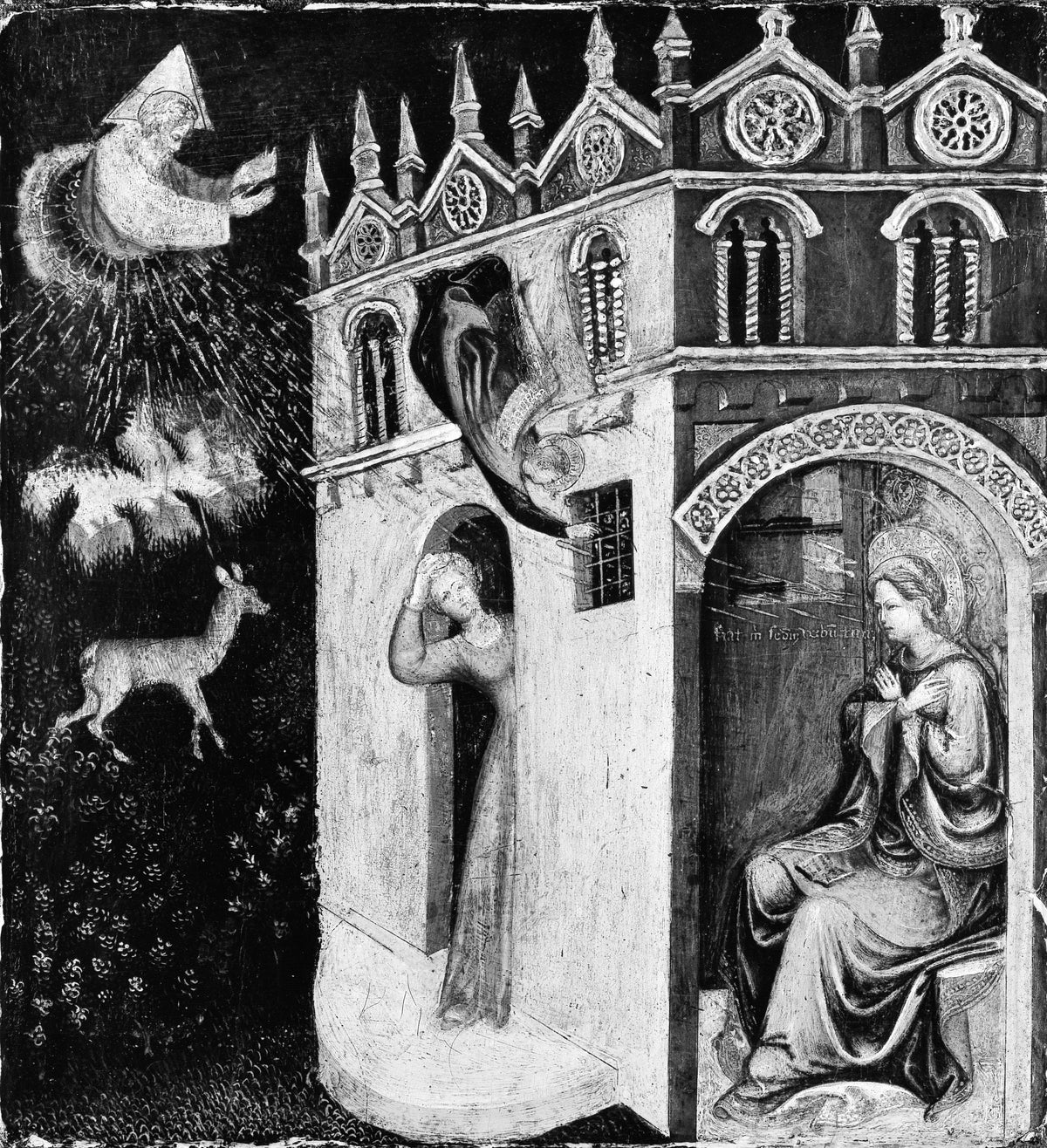 The Annunciation by Italian (Marchigian?) Painter - Tempera canvas print