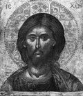 Head of Christ by Emmanuel Tzanès - Tempera canvas print