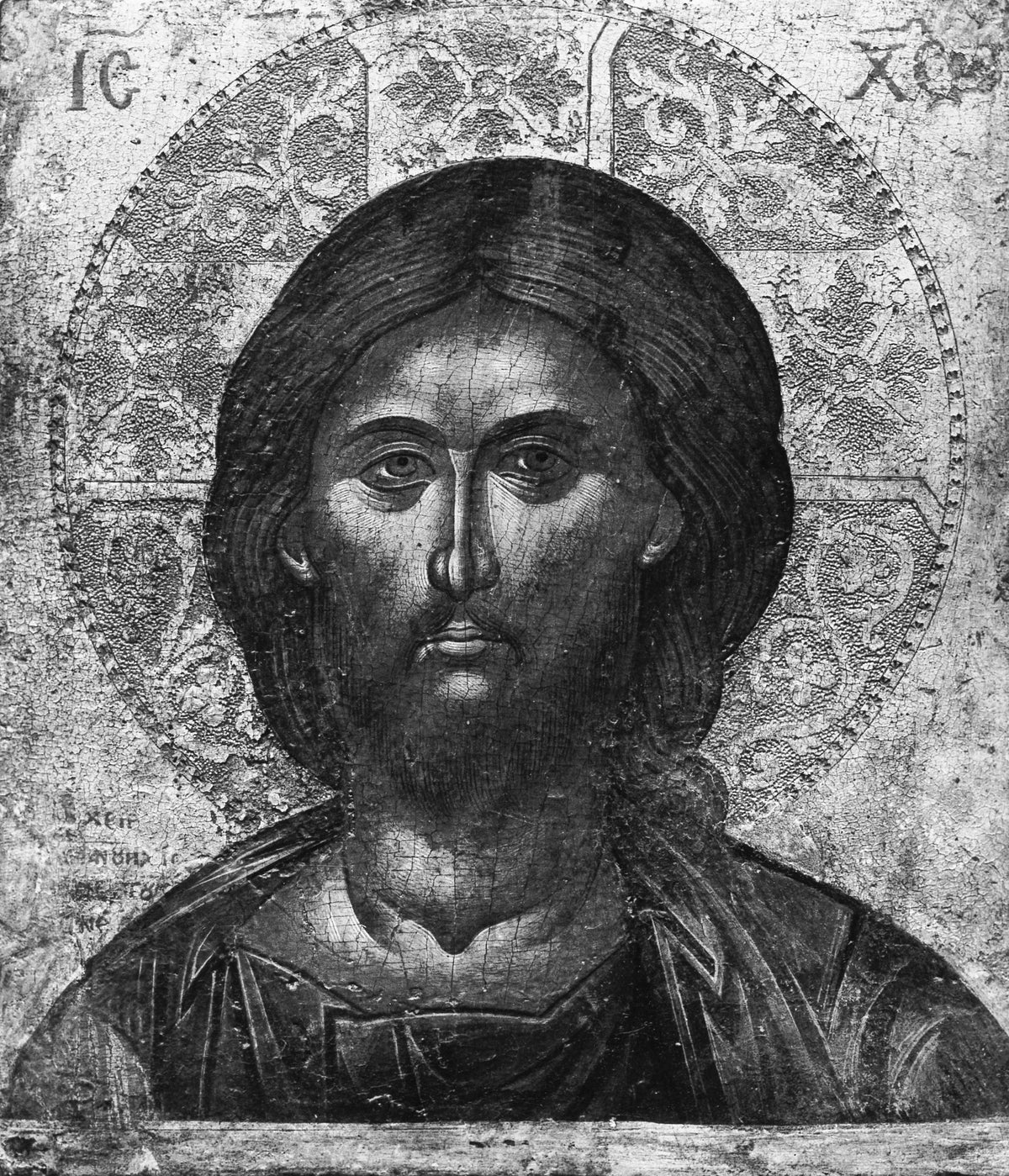 Head of Christ by Emmanuel Tzanès - Tempera canvas print
