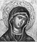 Head of the Virgin by Emmanuel Tzanès - Tempera canvas print
